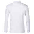 thumbnail image 3 of Blusa y camisa de manga larga con cuello vuelto para hombre, informal, de moda, con botones y bolsillo., 3 of 5