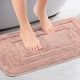 thumbnail image 2 of Alfombra de baño REGALWOVEN, alfombra de baño suave y absorbente, alfombra de baño de felpa antideslizante, lavable a máquina, tapete de baño para el suelo del baño, rosa 20" x 32", 2 of 6