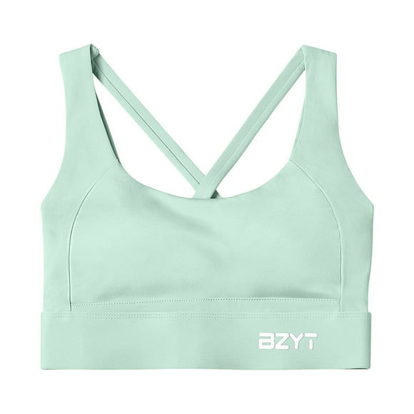 IROINNID Reduced Cross-Back Bra for Women Sports Bras Ladies Sports Underwear Shockproof Yoga Bra Quick Dry Fitness Vest,Green