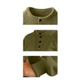 thumbnail image 6 of Women's Fleece Lined Pullover Sweatshirt, Button Collar High Neck Top, Loose Fit High Waist Casual Shirt, Soft Winter Warm Long Sleeve Crewneck Top Green XXXXL, 6 of 6