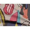 thumbnail image 5 of oneOone Rayon Dusty Gray Fabric Abstract Comic Face Craft Projects Decor Fabric Printed By The Yard 56 Inch Wide, 5 of 5
