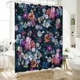thumbnail image 3 of Bohemian Bathroom Curtain Colorful Boho Floral Print Beautiful Bright Polyester Fabric Cloth Shower Curtain for Bathroom Decoration, 72"x72" (Tape M), 3 of 6