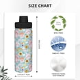 thumbnail image 3 of Daiia Love You Rabbit Printed 18 OZ Sports Insulated Kettle Drinking Cup Water Bottle Stainless Steel Kettle Portable Cup For Gym, 3 of 7