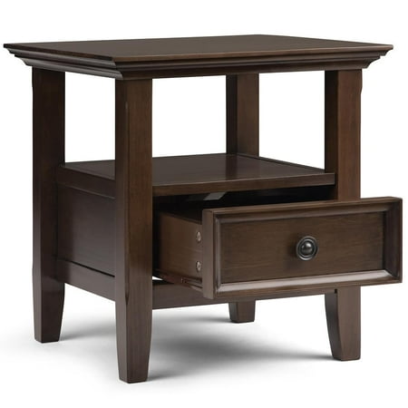 Simpli Home - Amherst End Table - Natural Aged Brown