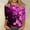B240 Hot Pink summer tops for women clearance under $5, variant on Cagogo 3/4 Sleeve Tunic Tops for Womens Summer Under $5 Loose Fit Scoop Neck Plus Size Vintage Floral Print T Shirt Going Out Green Clothing Mothers Day Gifts for Mom