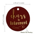 thumbnail image 6 of Inkdotpot Pack Of 100 Cheers To Retirement Favor Paper Tags Craft Real Gold Foil Hang Tags, 6 of 6
