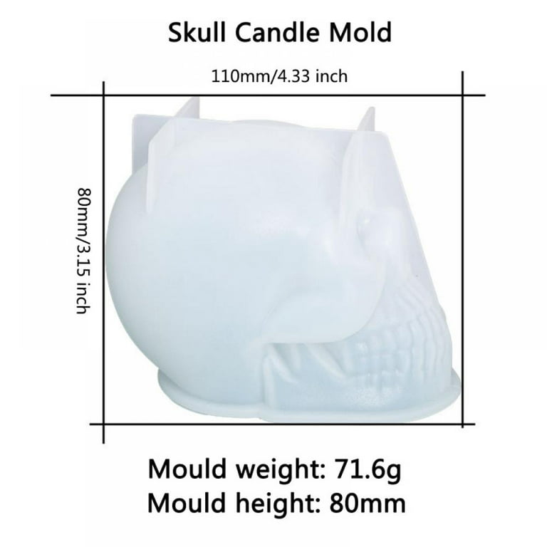 Actvty 3D Skull Mold, 3Pcs Silicone Skull Head Molds of Different Sizes,  Skull Molds for Resin, DIY Resin Casting Craft Candle Halloween Gifts Home