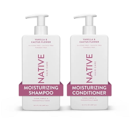 Native Vanilla & Cactus Flower Shampoo and Conditioner Set 16.5oz