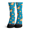 thumbnail image 2 of Function - Dog Breed Pug Love Hearts Fashion Socks Teal, 2 of 4