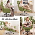 thumbnail image 5 of COOLHUT Big and Tall Office Chair, 450lbs Home Office Desk Chair with Flip Armrests Adjustable Headrset, Executive Reclining Office Chair with Footrest, Wide Home Desk Chair, Green, 5 of 11