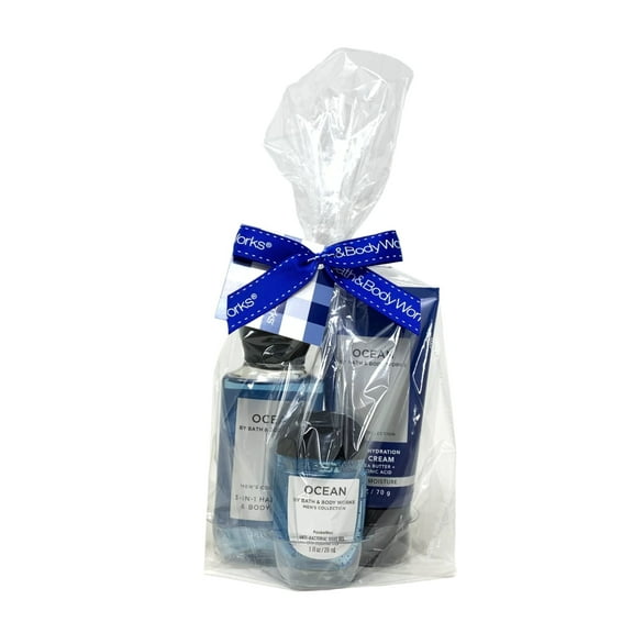 Bath and Body Works Men's Collection Ocean Mini 3 Piece Gift Bag Set - Travel Size
