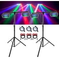 thumbnail image 2 of (4) Rockville Spyder LED Beam Moving Head DMX DJ Party Lights+(2) Tripod Stands, 2 of 16