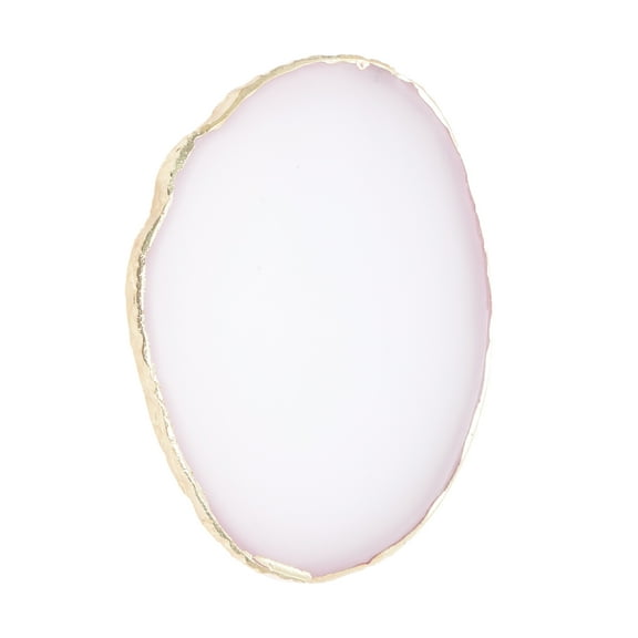 Unique Bargains 1 Pc Portable Round Nail Art Palette White Gold Tone