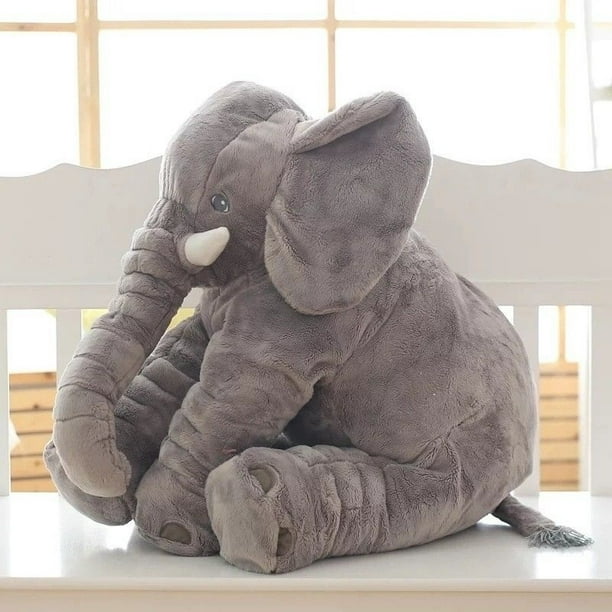 Long Nose Elephant Doll Pillow Soft Plush Stuff Toy Lumbar Pillow