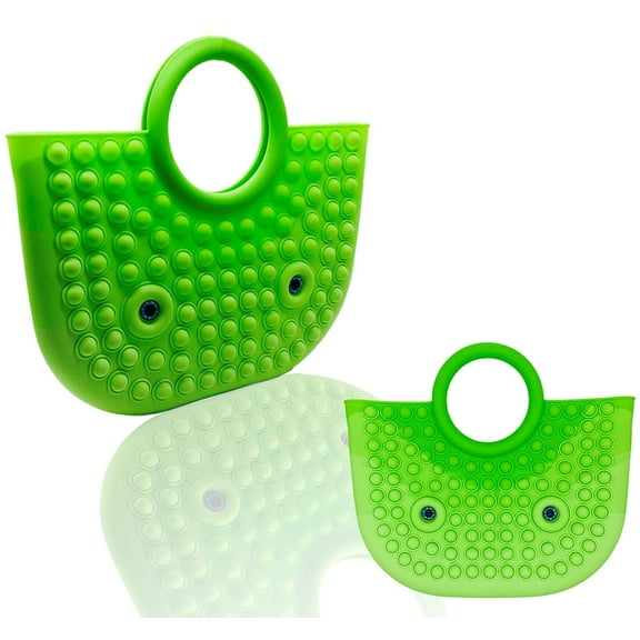 Green Pop It Fidget Tote Shopping Bag For Women's & Girls