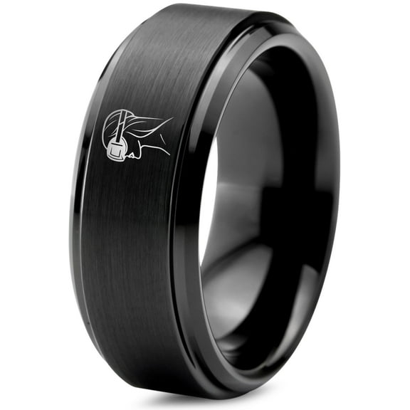 Set of 2 Black Valentines Tungsten Ring Gamer 21st Birthday Luxury Gifts for Him Boyfriend Unique
