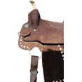 thumbnail image 2 of Resistance Youth Rough Out Hard Seat Western Barrel Saddle With White Buck Stitch-10 12 13 Inch, 2 of 5