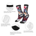 thumbnail image 3 of Uemuo Tie-Dye Wolf Head Printed Kids Boys Socks Seamless Crew Socks Crazy Funny Athletic Sport Socks for Children, 3 of 6