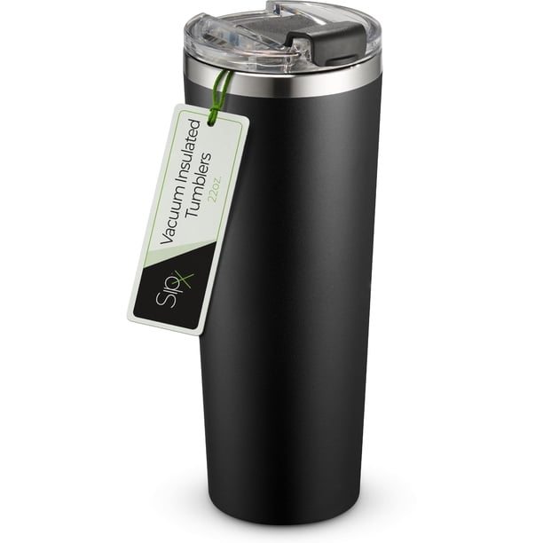 SIPX™ - Vaso aislado de acero inoxidable, 22 onzas, moderno y duradero, mantiene bebidas calientes hasta 6 horas, incluye tapa abatible a prueba de fugas y sorbo, ideal para regalos