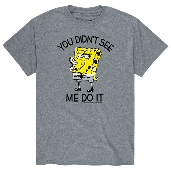SpongeBob SquarePants - You Didn't See Me Do It - Men's Short Sleeve Graphic T-Shirt