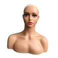 thumbnail image 4 of Female Mannequin Head Stand Training Heads Cosmetology Makeup Brown Display Model Head Bald Manikin Head for Hair A, 4 of 8