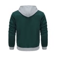 thumbnail image 3 of Men's Color Block Hoodie Pullover Winter Warm Comfortable Thread Drawstring Casual Sweatshirt for Autumn Outdoor, 3 of 4