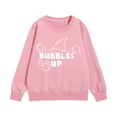 thumbnail image 1 of MIASHUI Girls Sweatshirt Tops Kids Letter Print Warm Long Sleeve Sweatershirt,Pink,8-10 Years, 1 of 3