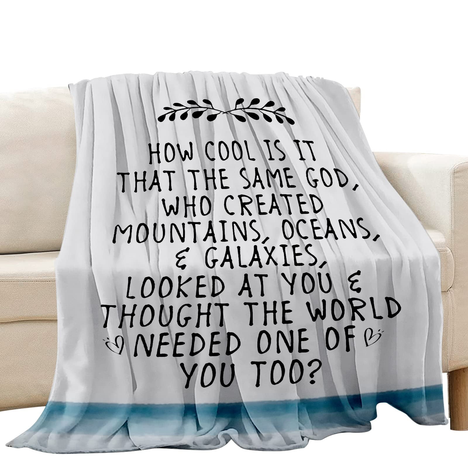 Christian Throw Blanket Religious Gifts Inspirational Fluffy Soft
