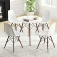 thumbnail image 2 of Costway Dining Table Set Modern 5 PCS For 4 Round Dining Room Table Set with Solid Wood Leg Brown, 2 of 10