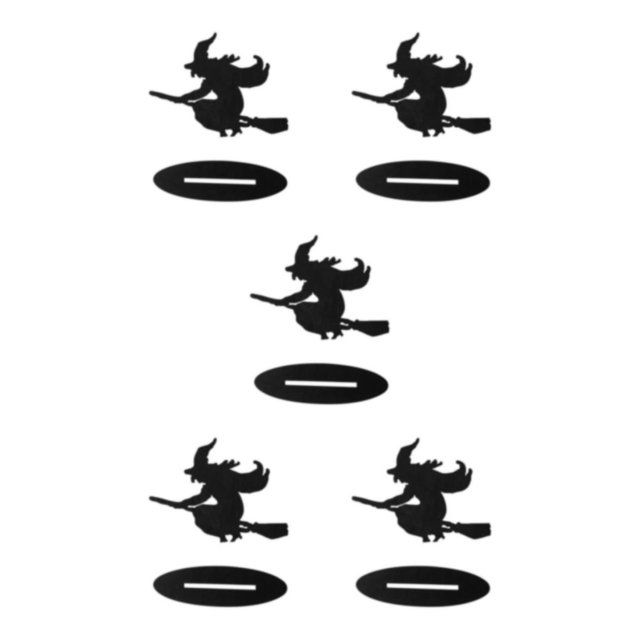 Maytalsory 1/2/3/5 Unique New Halloween Black Riding Witch - Exquisite Workmanship Fashionable And Festive Making Broom Witch 5PCS