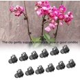 thumbnail image 3 of 100pcs Clips de plástico para orquídeas Mini Clips de soporte para plantas Garden Grow Clips rectos Fácil de usar Abrazaderas de soporte duraderas para tallos de vides de flores de jardín TUNC Sencillez, 3 of 5