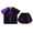 Purple, variant on Boys Boxing Outfit Kickboxing Training Suit Athletic Shirts with Muay Thai Boxer Trunks Set Purple 6