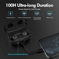 thumbnail image 3 of Mpow M30 Bluetooth Earbuds, TWS Earphones Wireless Bluetooth Headset with Charging Box for Calling Games, Black, 3 of 6