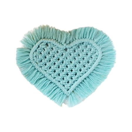 

Meizhencang Cup Mat Eco-friendly Heart Shape Cotton Rope Handmade Heat Insulated Coasters for Home