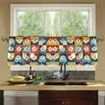 thumbnail image 4 of Yayeee Kitchen Curtains Tier Set of 2 Light Filtering 57"x36" Over Sink Window Panels, Yellow Checkered Daisy, 4 of 7
