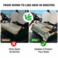thumbnail image 4 of Golf Cart Seat Covers for 2 Seater,Sage Green Vintage Microfiber Cart Seat Towel Blanket,Brown Retro Farmhouse Elegant Pastoral Absorbent NonSlip Bench Seats Protector for Golf Course 51"x31", 4 of 9