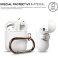 thumbnail image 4 of elago Silicone Case with Keychain Designed for Apple AirPods Case, Front LED Visible [ White ], 4 of 6