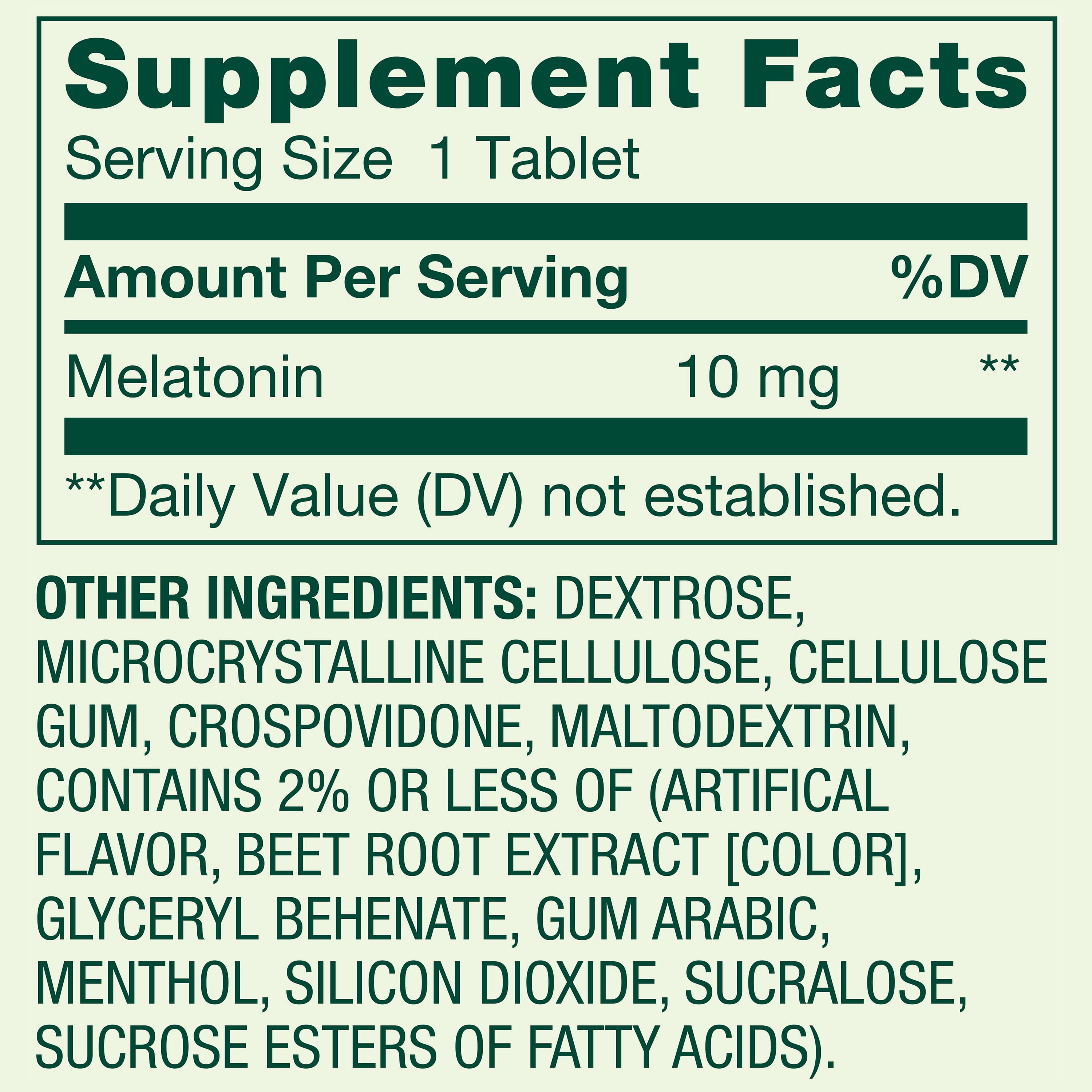 Spring Valley Fast-Dissolve Melatonin Sleep Support Dietary Supplement Tablets, Strawberry, 10 mg, 120 Count