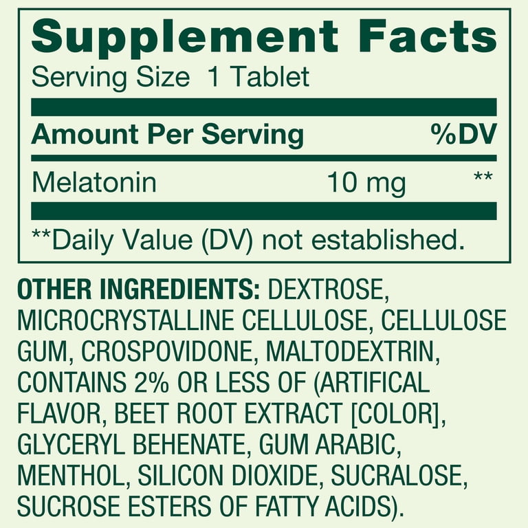 Spring Valley Fast-Dissolve Melatonin, Strawberry, 10 mg Sleep photo 2