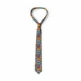 thumbnail image 3 of Retro Necktie, Audio Cassettes in Squares, Dress Tie, 3.7", Multicolor, by Ambesonne, 3 of 3