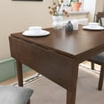 thumbnail image 2 of 29"- 45" Extendable Dining Table for 4, Folding Kitchen Table with Rubberwood Legs, Space-Saving Dinner Table for Living Room, Kitchen, Dining Room, Small Space (Only Table), 2 of 7