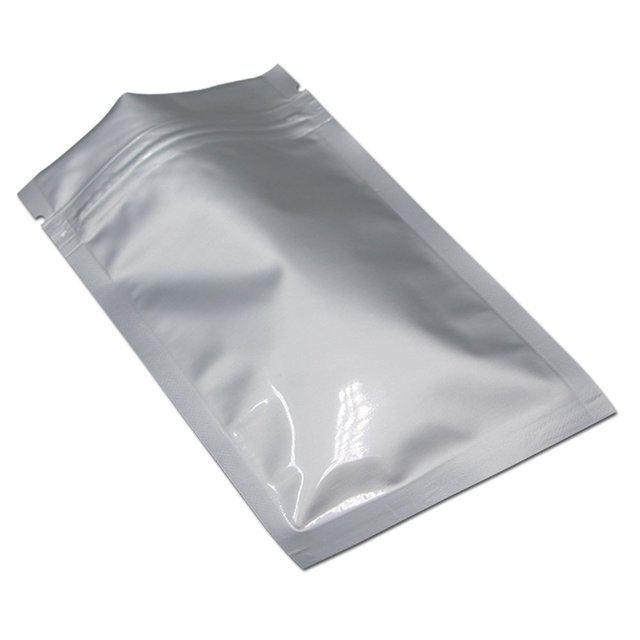 MITOB Bolsas planas de Mylar con cierre de cremallera, bolsa de aluminio de 4 mil de plata para cierre de almacenamiento de alimentos con cierre, bolsa de Mylar de aluminio resellable termosellable (1