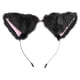 thumbnail image 2 of Diademas para mujer, diadema cuadrada con orejas largas, bonitos accesorios de cosplay, pelusa negra con clip interior para las orejas., 2 of 3