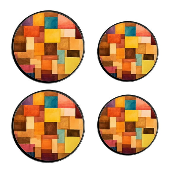 Round Stove Burner Covers 4 Pcs Decorative Gas Stove Burner Cover 8Inch And 10Inch for ,Rainbow Geometric Stripes Elegant