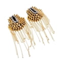 thumbnail image 1 of 1 par de hombres y mujeres Crystal Punk Tassel Epaulette Rivet Shoulder Board Hugo Hombro de broche, 1 of 10