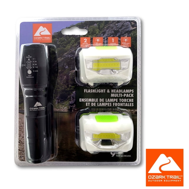 Combo de lampes de poche Ozark Trail Light Camping 250LM