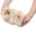 thumbnail image 4 of Donut Hair Bun Extension Chignons Hair Piece Wig Hairpiece Hair Bun Extensions Wavy Curly Messy, 4 of 5