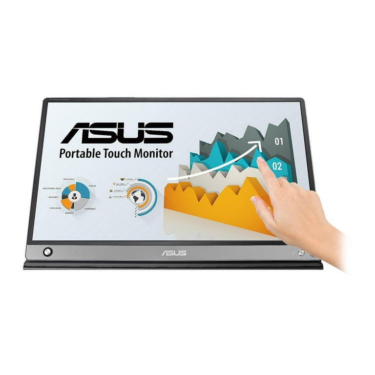 ASUS ZenScreen MB16AMT 15.6 Full HD 1920 x 1080 USB Type-C Micro-HDMI  Non-Glare HDCP Support Flicker-Free Built-in Speakers Low Blue Light  Touchscreen Portable IPS Monitor 