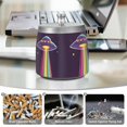thumbnail image 6 of Yayeee Ashtray with Lid for Cigarette Smokeless Stainless Steel Home Ash Holder, Colorful UFO, 6 of 7