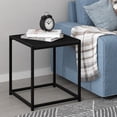 thumbnail image 2 of Furinno Camnus Side Table, Black End Table with Metal Frame, Square Open Frame Night Stand, Bedside Table, Easy Assembly, for Living Room, Bedroom, Dark Americano, 2 of 5